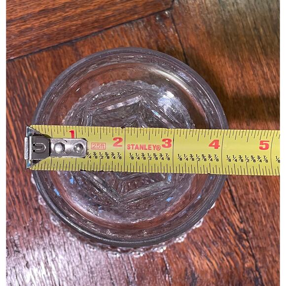 Vintage Sawtooth Diamond Point Small Glass Pedestal Bowl - Picture 8 of 10